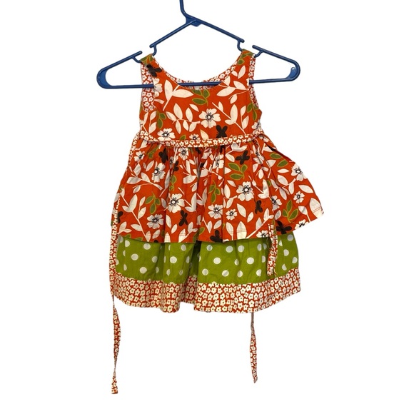 Jelly The Pug Patterned Tenley Dress Multicolor Tank Ruffles Summer Girls 18MO - Picture 1 of 8